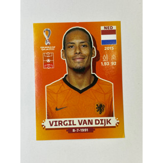 สติ๊กเกอร์สะสม Virgil Van Dijk ฟุตบอลโลก Worldcup 2022 Netherlands ของสะสมทีมฟุตบอล เนเธอร์แลนด์ ฮอลแลนด์