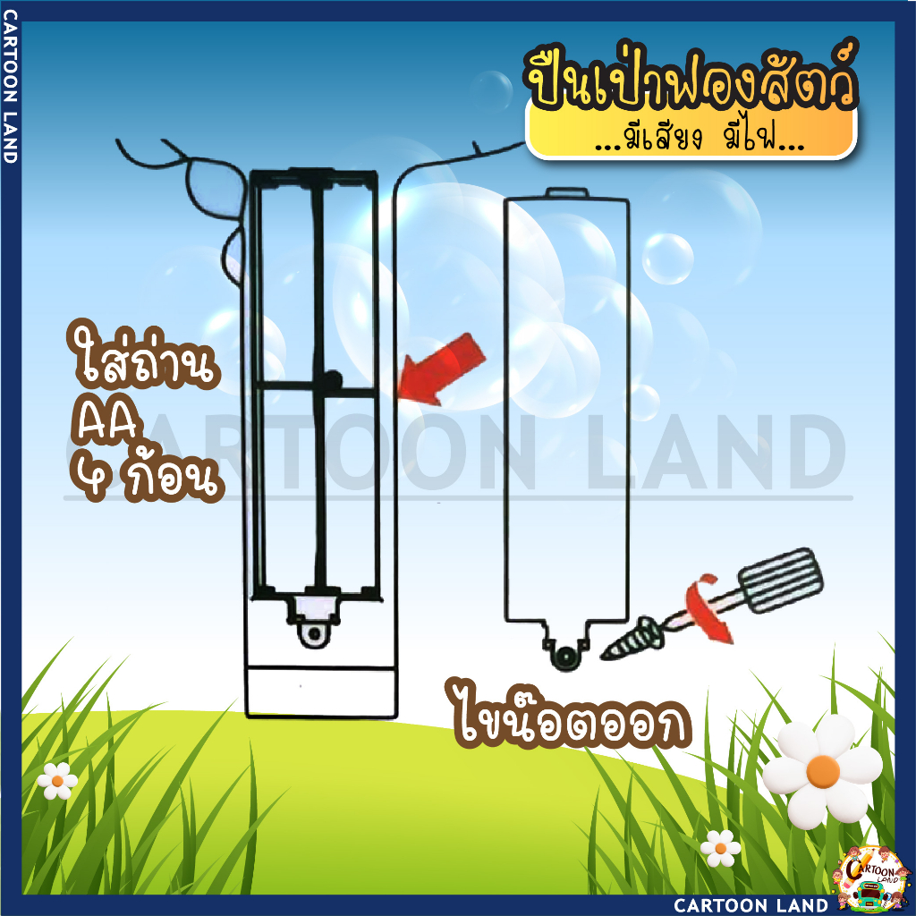 ปืนเป่าฟอง-เครื่องเป่าฟอง-เป่าฟองบับเบิ้ล-ปืนเป่าฟองสัตว์-ปืนเป่าฟองสบู่อัตโนมัติ-มีไฟ-มีเสียง