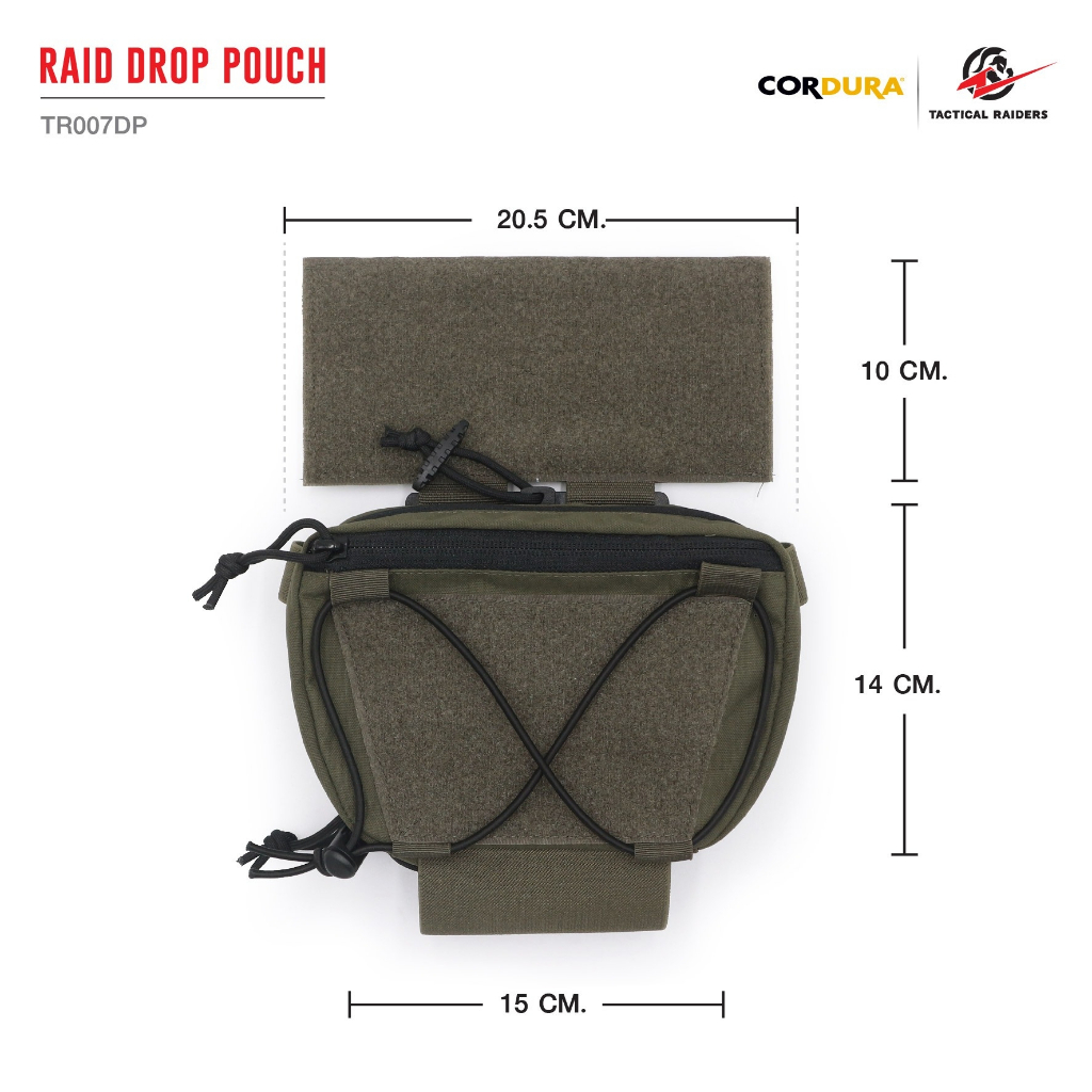 กระเป๋าเสริมติดเวส-raid-drop-pouch-วัสดุผ้า-cordura-500d-ใช้ร่วมกับ-jpc-2-0-fcsk-2-0-fcpc-avs-lv119-slickster-ches