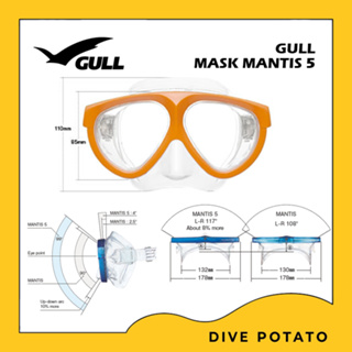 Gull Diving Mask Mantis 5 New Color 2022