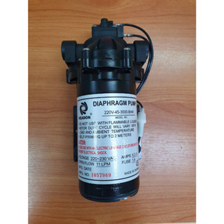 ปั๊มจ่ายน้ำ  Diaphragm Pump Headon 11 L/M 220V สำหรับตู้น้ำหยอดเหรียญ