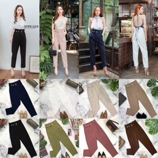 ♥️ M7 #5100 S-XL Pant กางเกงขาเดฟ แต่งอะไหล่ทอง Femme