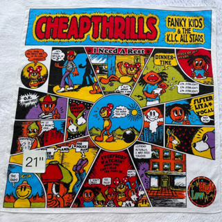 Cheapthrills ผ้าเช็ดหน้าการ์ตูนวินเทจ