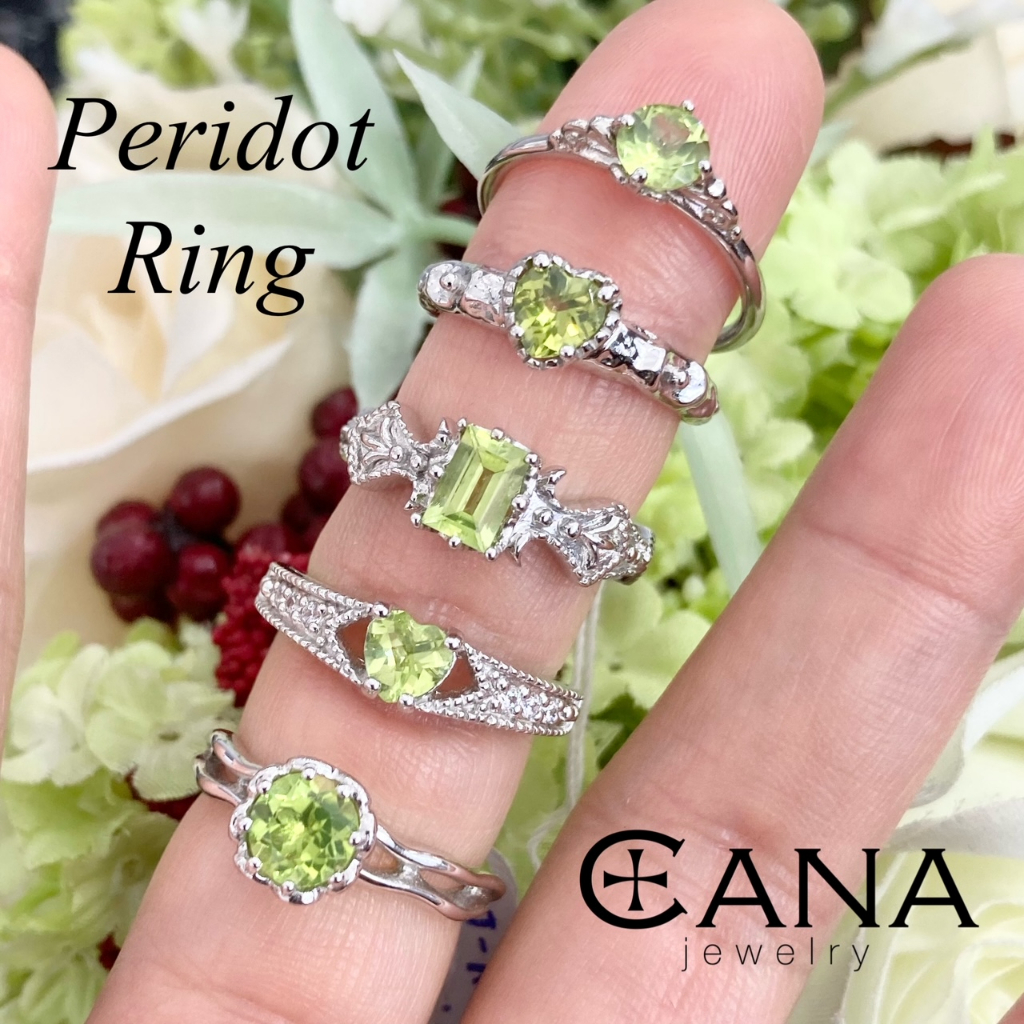 แหวนพลอยเพอริดอท-แหวนพลอยเขียว-แหวนเงินแท้-พลอยเพอริดอตแท้-peridot-ring