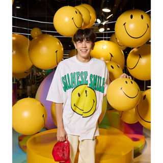 Absolute Siam Store x Smiley - Siamese Smile Asymmetric T-shirt White