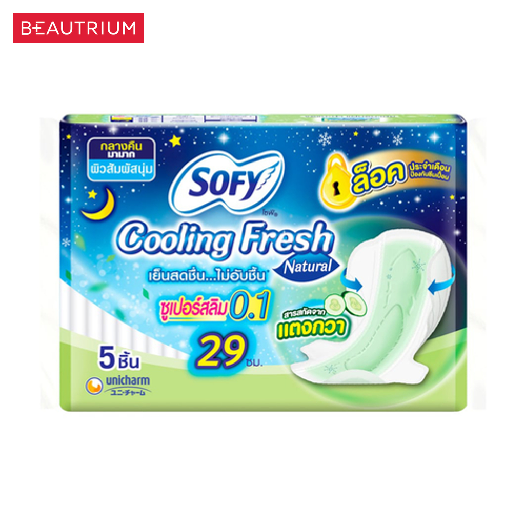 sofy-cooling-fresh-natural-night-superslim-0-1-wing-29cm-ผ้าอนามัย-5pcs