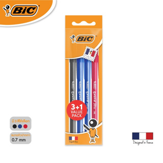 [Official Store] BIC บิ๊ก ปากกา ปากกาลูกลื่น Round Stic ขนาด 0.7 mm. (3 ฟรี 1ด้าม)
