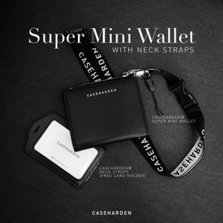 (ใช้โค้ด:3A7CJBลด110.-) [SETบางเบา+สายคล้อง] Caseharden Neck Straps + Super Mini Wallet กระเป๋าสตางค์บางเบาคล้องคอ