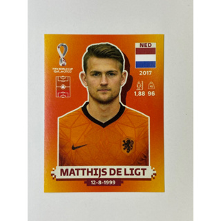 สติ๊กเกอร์สะสม Matthijs De Ligt ฟุตบอลโลก Worldcup 2022 Netherlands ของสะสมทีมฟุตบอล เนเธอร์แลนด์ ฮอลแลนด์