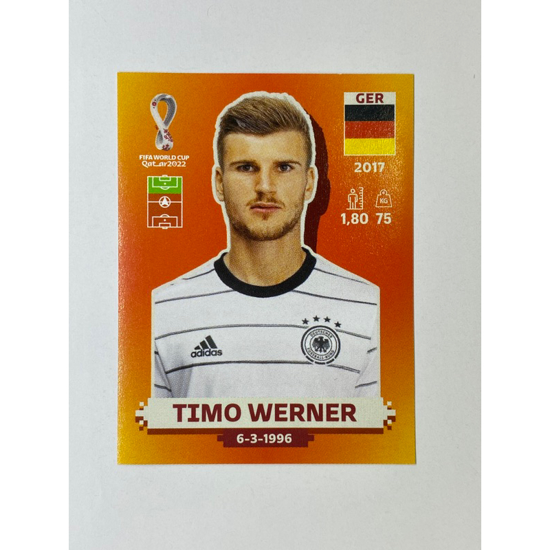 สติ๊กเกอร์สะสม-timo-werner-ฟุตบอลโลก-worldcup-2022-germany-ของสะสมทีมฟุตบอล-เยอรมัน-เยอรมนี