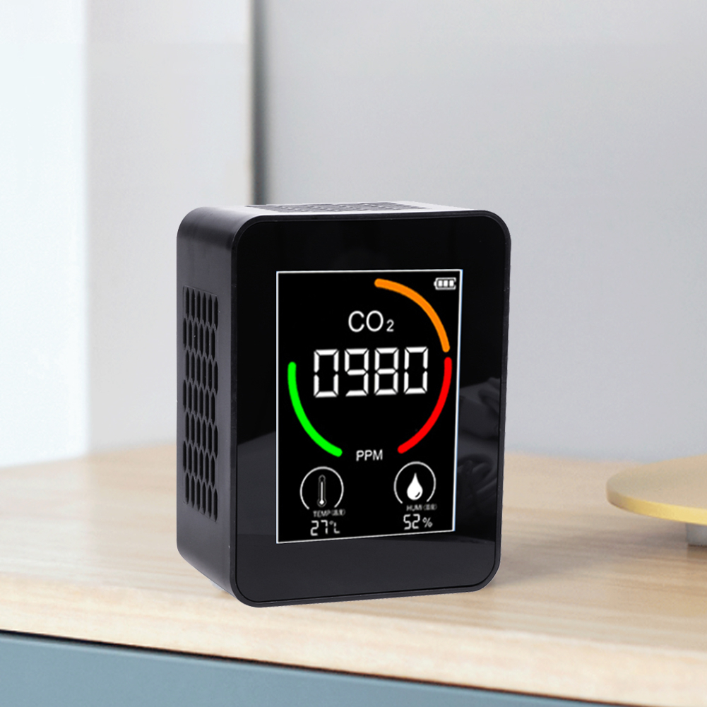 เครื่องตรวจสอบคุณภาพอากาศสมาร์ทอัจฉริยะขนาดเล็ก-co2-meter-พร้อมจอแสดงผลเซ็นเซอร์คาร์บอนไดออกไซด์จอแสดงผล-lcd-แสดงผล