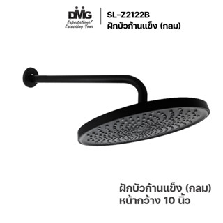 DMG ชุดฝักบัวอาบน้ำก้านแข็งสีดำ rain shower ติดผนัง  รุ่น SL-Z2122B /SL-Z2920B