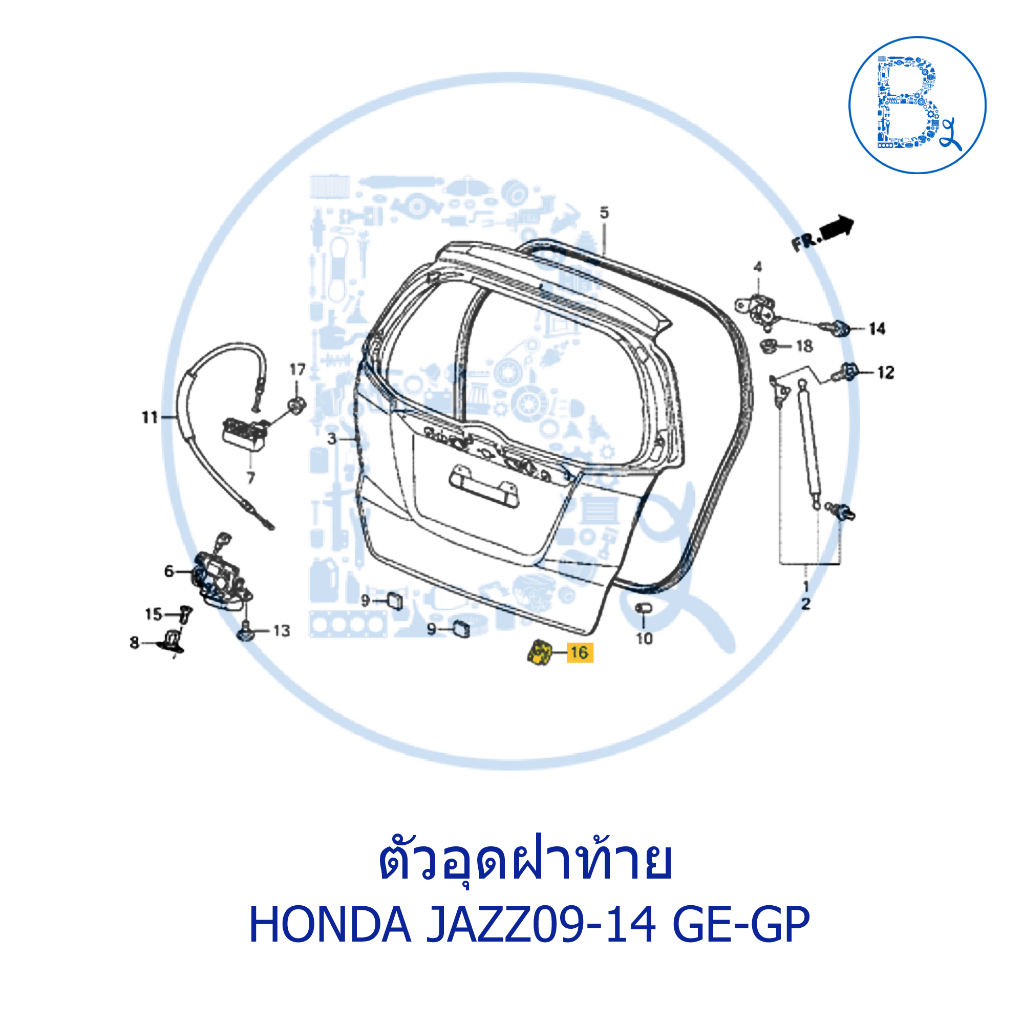 bx364-ตัวอุดฝาท้าย-honda-jazz09-12-ge-jazz12-14-gp