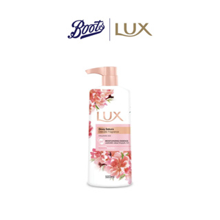 Lux ลักส์ ครีมอาบน้ำ สูตรซากุระ lux Dewy Delicate Fragrance มอยส์เจอไรซิ่ง เอสเซนส์ 500 มล.