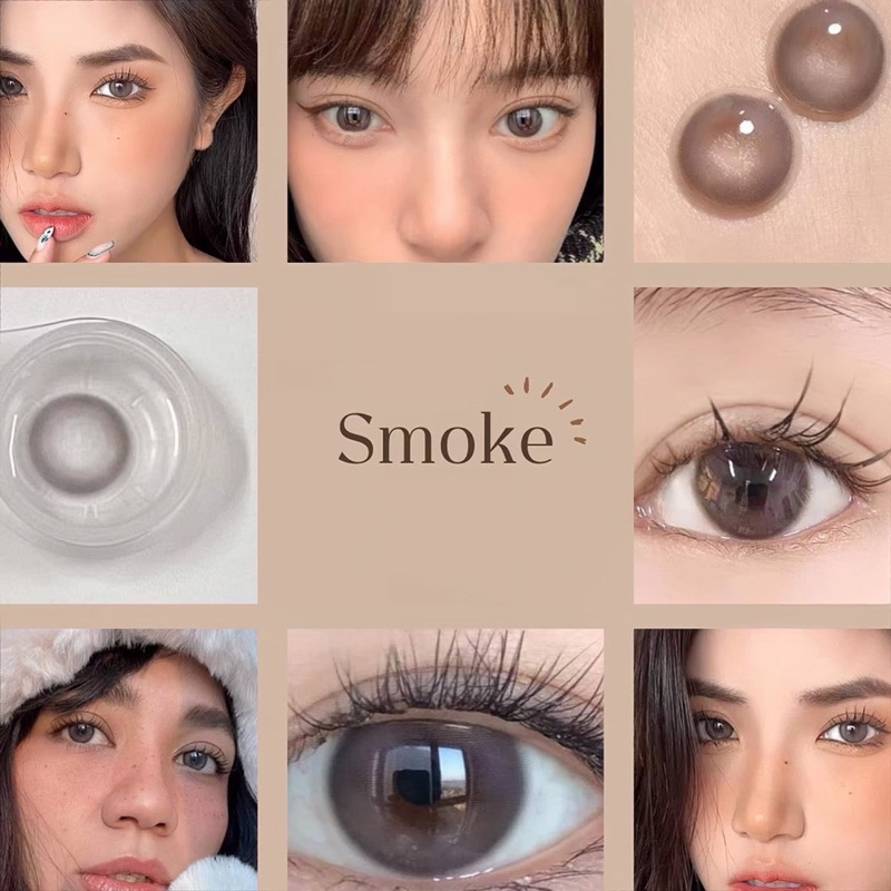 รุ่นmild-สีsmoke-softlens-เลนส์รายปี-วัสดุmpc-ค่าอมน้ำ48