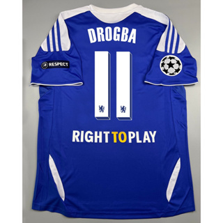 เสื้อบอล ย้อนยุค เชลซี เหย้า 2011 Retro Chelsea Home พร้อมเบอร์ชื่อ 11 DROGBA อาร์มครบ ชุดแชมป์ยูฟ่า แชมเปี้ยนลีค เรโทร