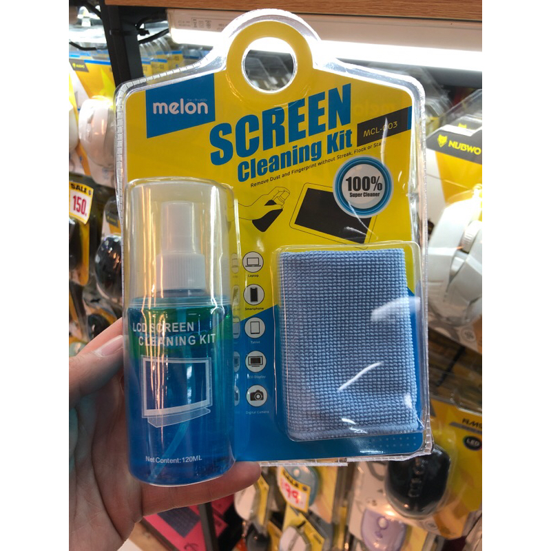 ภาพสินค้าMelon MCL-003 Screen Cleaning Kit/น้ำยาทำความสะอาด น้ำยา 120 ml พร้อมผ้า Microfiber จากร้าน chiangmai_cdr บน Shopee ภาพที่ 1