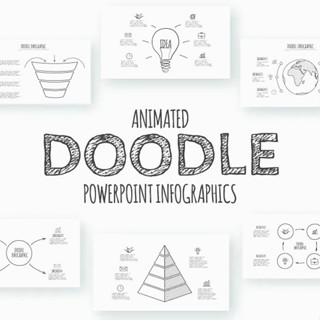 Fully Animated Doodle Animated Infographics PowerPoint Presentations Free Update | Koleksi Template PowerPoint