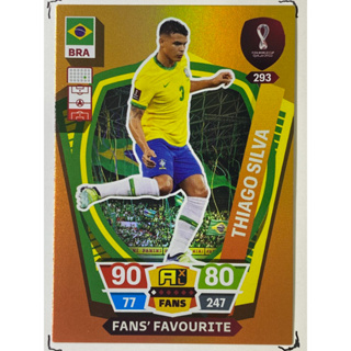 Thiago Silva การ์ดนักฟุตบอล ฟุตบอลโลก Worldcup 2022 การ์ดสะสม Brazil Brasil การ์ดนักเตะ บราซิล
