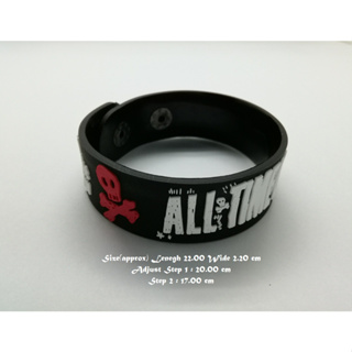 สร้อยข้อมือยาง All Time Low กําไลยางซิลิโคน แฟชั่น วงดนตรี กันน้ำ  silicone rubber wristband bracelet