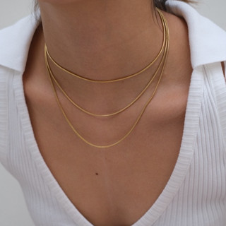 Bemet tiny snake chain สร้อยตอสแตนเลส