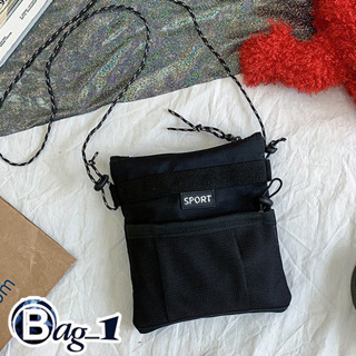bag_1(BAG1641) W1กระเป๋าผ้าสะพายข้างสายเชือกSPORเวอร์ชั่นเกาหลี ผ้าใบ