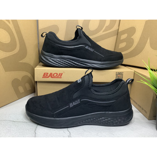 #BAOJI# ลิขสิทธิ์แท้ รองเท้าผ้าใบผู้ชายบาโอจิ (BJM-434) ยี่ห้อBAOJIสีดำ/black SIZE:41-45 [M]
