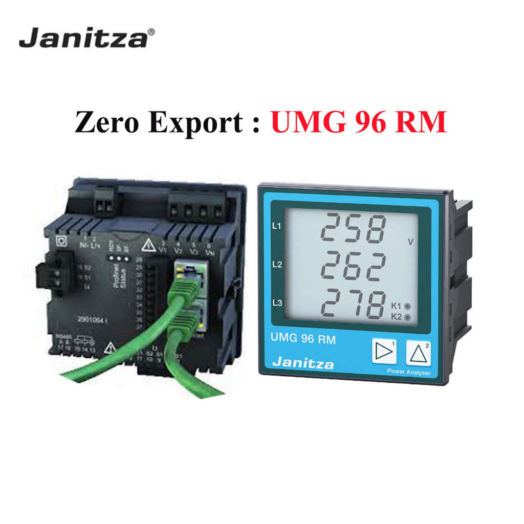 Janitza UMG96RM Power Analyser Digital Meter มิเตอร์ ใช้ร่วมกับ Smart Logger Huawei กันย้อน