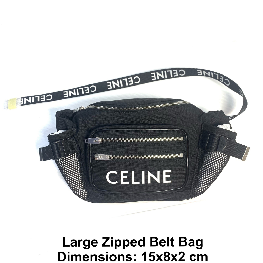 celine-large-zipped-belt-bag-ของแท้-100-ส่งฟรี