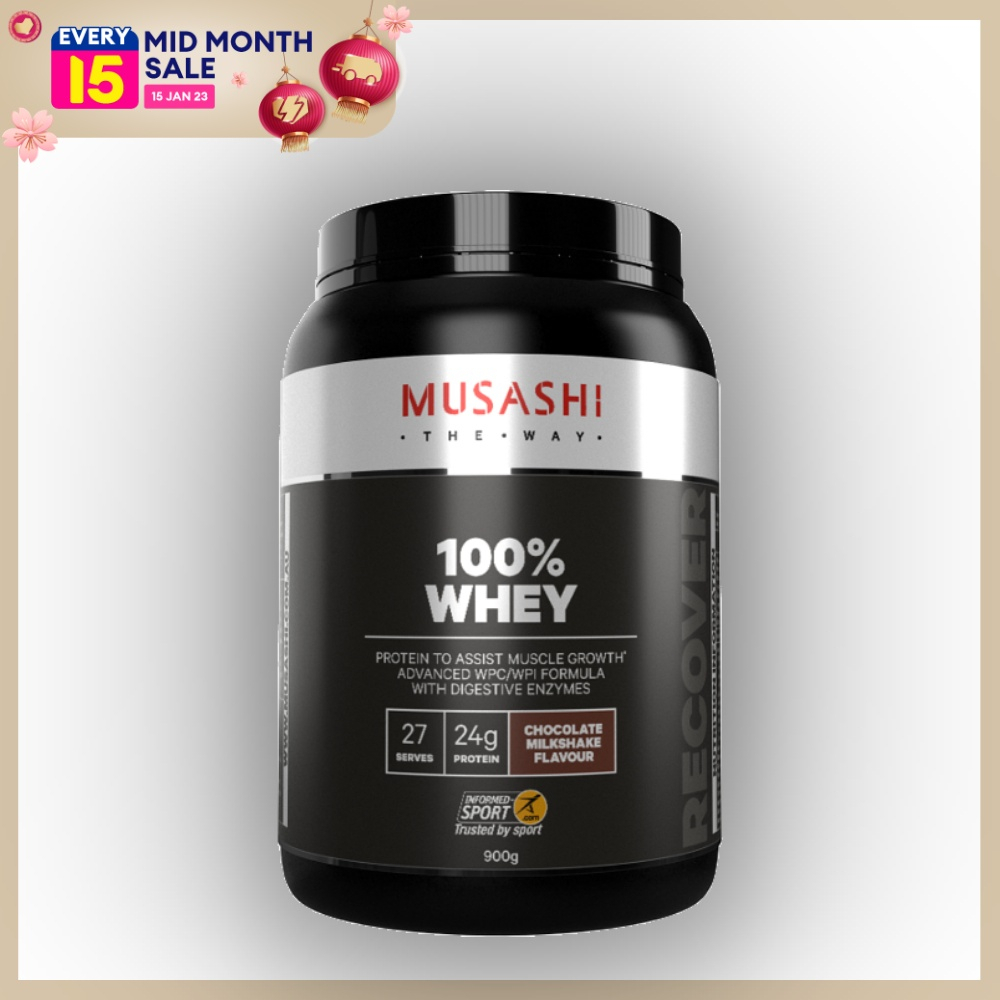 ภาพหน้าปกสินค้าMusashi 100% Whey Protein เวย์โปรตีน