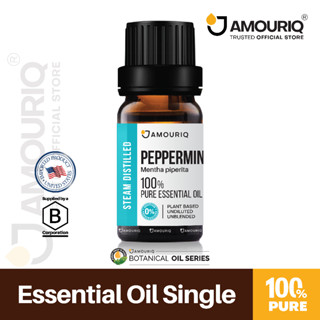 AMOURIQ® นํ้ามันหอมระเหยเปปเปอร์มินต์ บริสุทธิ์กลั่นไอน้ำเข้มข้น 100% Pure Peppermint Essential Oil Steam-Distilled