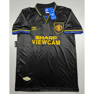 เสื้อบอล ย้อนยุค แมนยู 1993 เยือน กังฟูคิค Retro Manchester United Away เรโทร คลาสสิค 1993-94