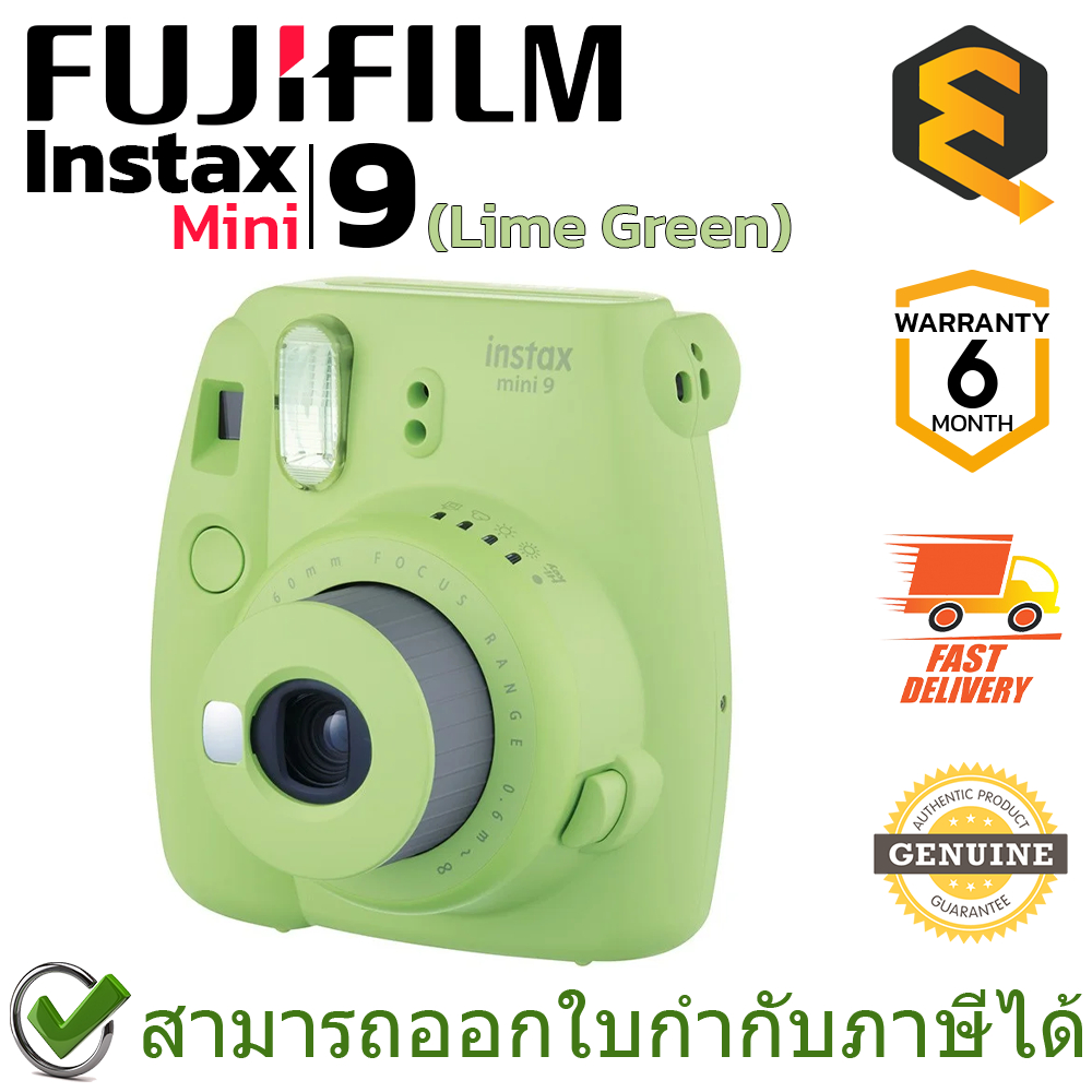 fujifilm-instax-mini-9-lime-green-กล้องฟิล์ม-กล้องอินสแตนท์-สีเขียวมะนาว-ของแท้-ประกันศูนย์-6เดือน