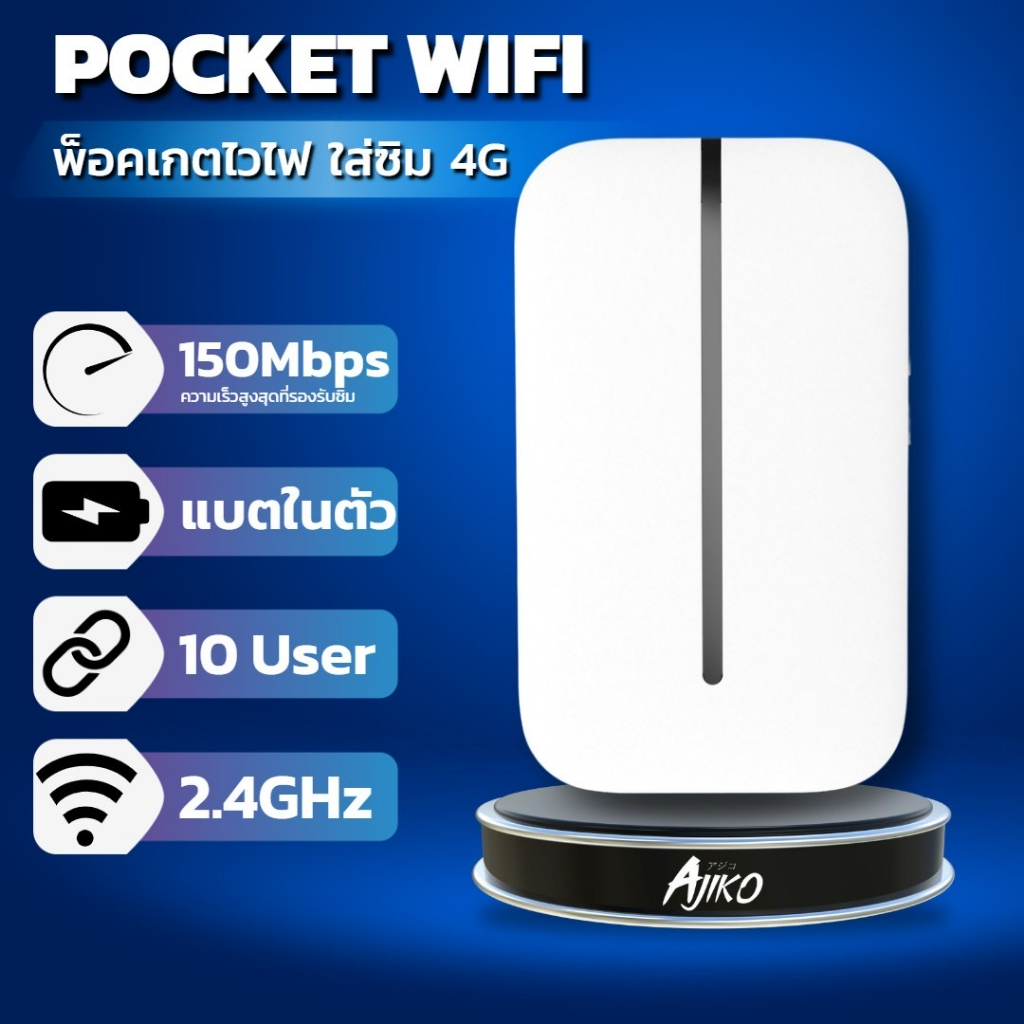 pocket-wifi-ไวไฟพกพาใส่ซิม-จอ-lcd-พ็อกเกตไวไฟ-4g-ais-true-dtac-tot-cat-mifi-ajiko