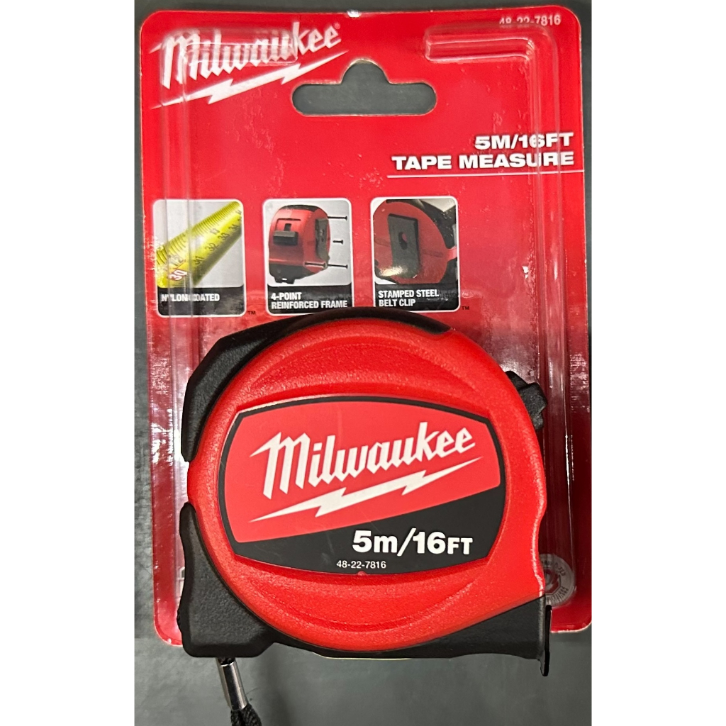 MILWAUKEE ตลับเมตร (ของแท้) MILWAUKEE RED ตลับเมตร 3 เมตร,5 เมตร.8 เมตร ...