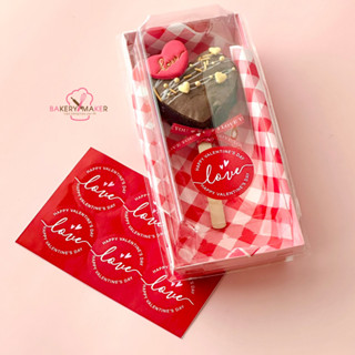 สติกเกอร์ Love กลม 30 ดวง Happy Valentines day / สติ้กเกอร์ตกแต่งกล่อง สติ๊กเกอร์ วาเลนไทน์