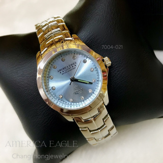 นาฬิกา America Eagle (7004-021)⌚ถูกออกแบบมาอย่างเรียบหรู ดูดี มีสไตล์ หน้าปัดดีไซต์สวย ทันสมัย ช่างทองจิวเวลรี่