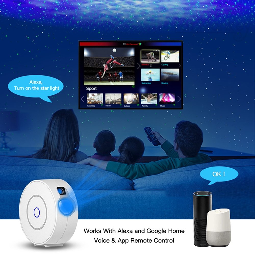 Tuya Smart Star Projector LED Wi-Fi รุ่น WSKY1 โปรเจคเตอร์ฉายไฟ galaxy ...
