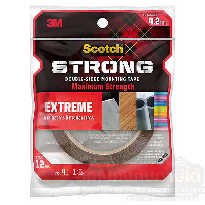 เทปกาวสองหน้า-3m-scotch-extreme-mounting-tape-414-m12-ขนาด-12มม-x4ม-เทปกาวสองหน้าแรงยึดติดสูง-จำนวน-1ม้วน-พร้อมส่ง-อุบล