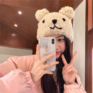 (พร้อมส่ง🐻) 𝘒𝘯𝘪𝘵𝘵𝘦𝘥 𝘩𝘢𝘵𝘴 หมวกไหมพรม หมวกน่ารัก