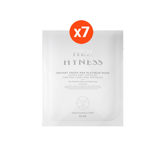 [เฉพาะ 28 พ.ย. 66 ซื้อ 1 แถม 1] HER HYNESS INSTANT YOUTH AOX PLATINUM MASK (7 SHEETS) เฮอ ไฮเนส อินสแตนท์ ยูธ เอโอเอ็กซ์ แพลทินัมมาส์ก 7 แผ่น