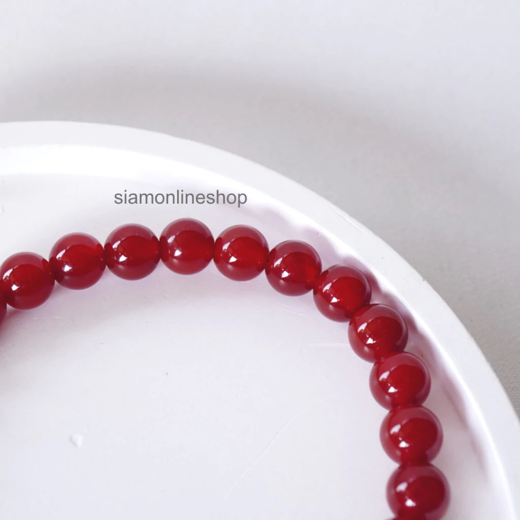 CARNELIAN หินคาร์เนเลียน เลือกขนาดเม็ดหินได้ (4, 6 มม.) หินแห่งความอวยพร สร้อยข้อมือหินแท้ https://wayoza.com