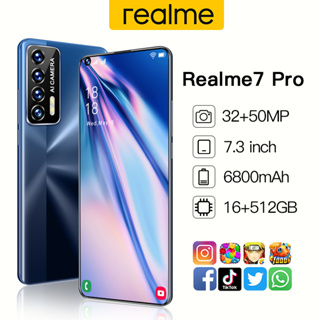 สินค้า โทรศัพท์ Realme7 Pro 16+512GB โทรศัพท์มือถือ 5G โทรศัพท์มือถือราคาถูก แบตเตอรี่ 6800mAh มือถือ สมาร์ทโฟน