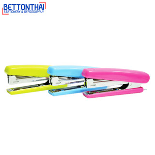 Deli 0221F-3 Stapler เครื่องเย็บกระดาษ เบอร์ 10 เย็บได้ 15 แผ่น (คละสี 3 ชิ้น) ที่เย็บกระดาษ สำนักงาน โรงเรียน