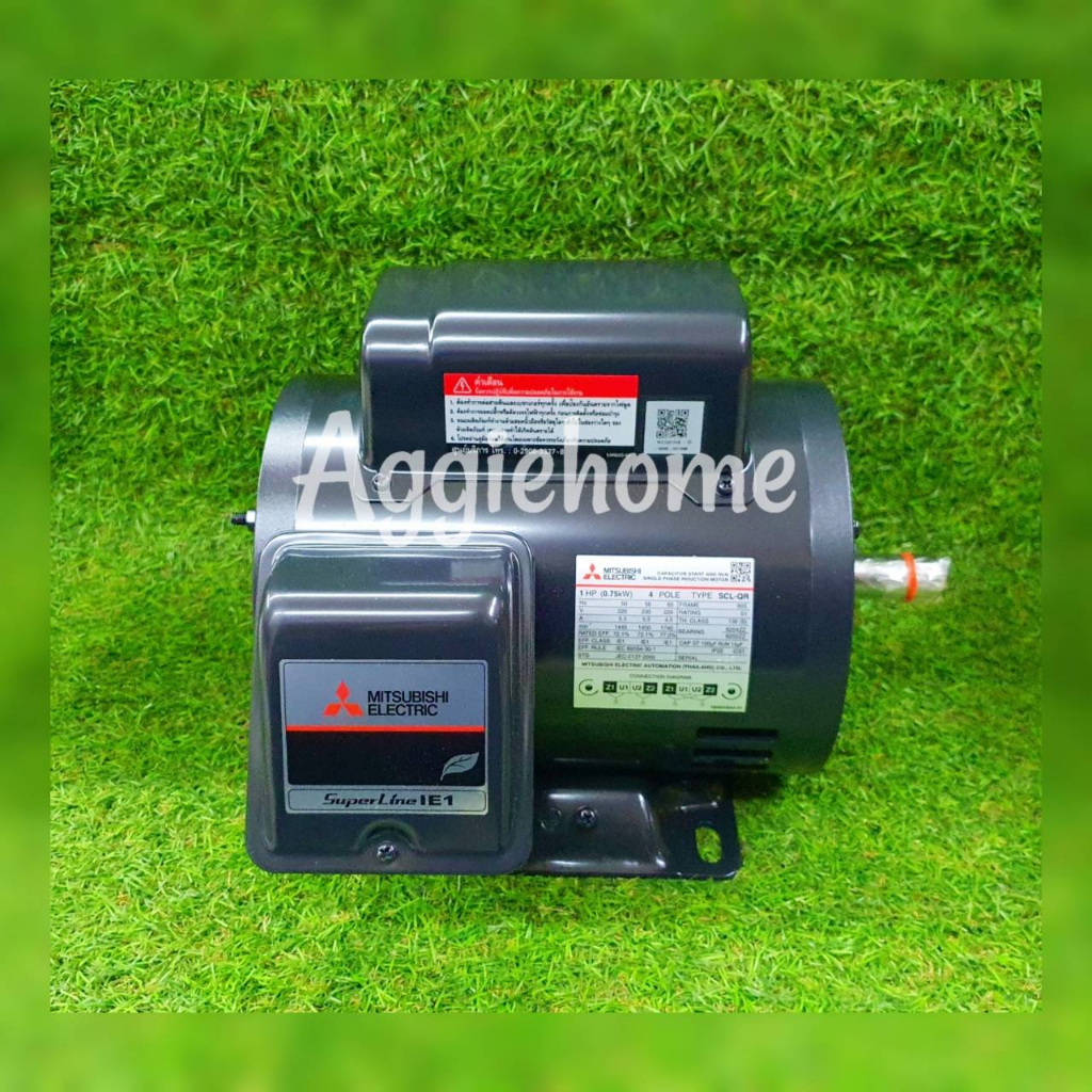 mitsubishi-มอเตอร์-1-แรงม้า-รุ่น-scl-qr-1hp-4p-220v-มอเตอร์ไฟฟ้า-ชนิดคอนเดนเซอร์