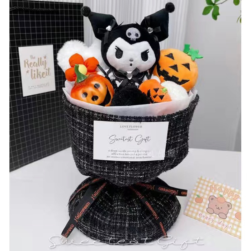 พรีออเดอร์-ช่อดอกไม้แบบตุ๊กตา-คุโรมิ-ชินนาม่อน-kuromi-cinnamonroll-มีหลายแบบน่ารักๆ-นำเข้าจากต่างประเทศ