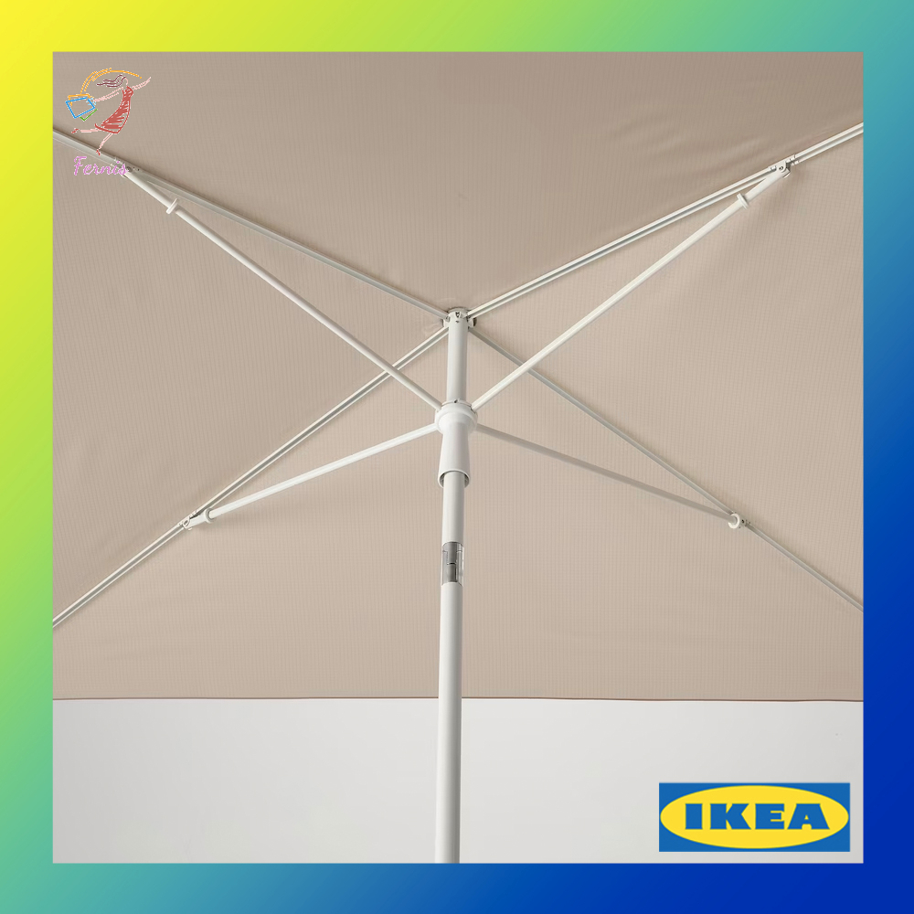 ร่มสนาม-ทรงสี่เหลี่ยม-ปรับหมุนและเอียงได้-ทเวเตอ-อิเกีย-parasol-tveto-ikea-180x145cm