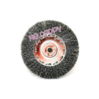 แปรงลวดกลมบาง GEM steel wire brush wheel 6 นิ้ว ขัดสนิม  ขัดลวด แปรงลวดกลมขนสีเงิน T2351