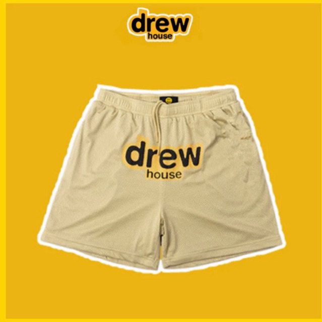 ภาพหน้าปกสินค้าDrew House secert (ส์ (ดำ,เหลือง M,น้ำตาล L พร้อมส่ง) the same mesh shorts Justin Bieber high street style sports pants