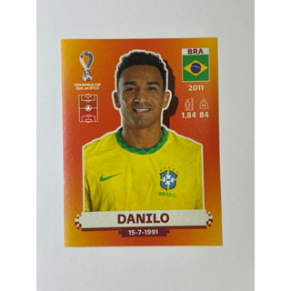 สติ๊กเกอร์สะสม Danilo ฟุตบอลโลก Worldcup 2022 Brazil Brasil ของสะสมทีมฟุตบอล บราซิล